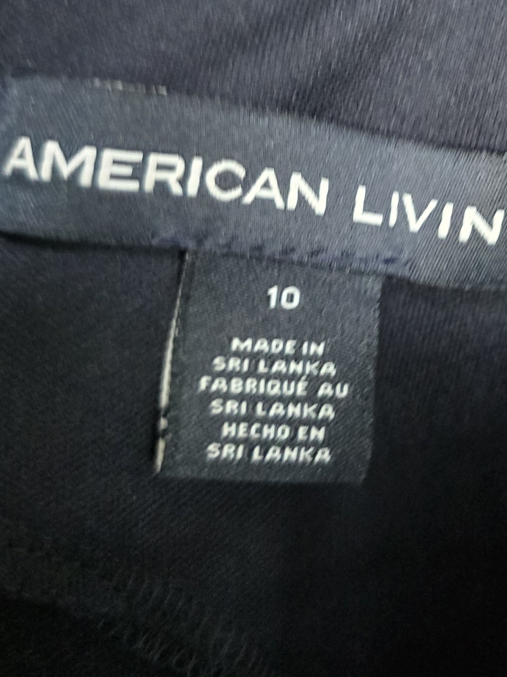 American Living Navy Midi Dress with White Braided Detail - Picture 2 of 6
